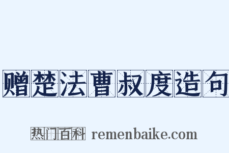 赠楚法曹叔度造句是什么意思的图片